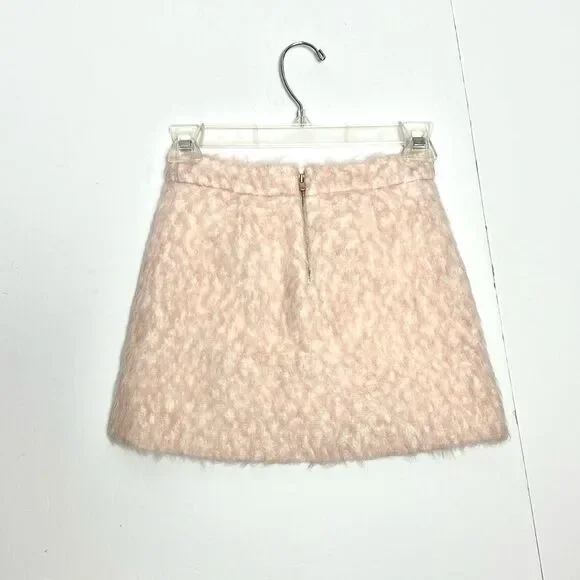 Bonpoint Girls' Fuzzy Mini Skirt Pink Wool Blend size 10 - Picture 2 of 9
